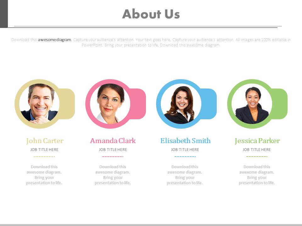 About Us Business Team Details Powerpoint Slides