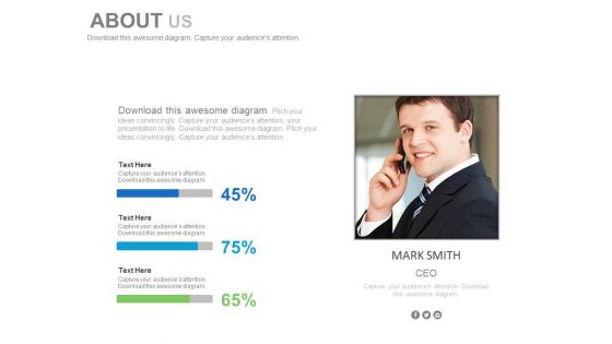 About Us Company Profile Facts And Figure Powerpoint Slides