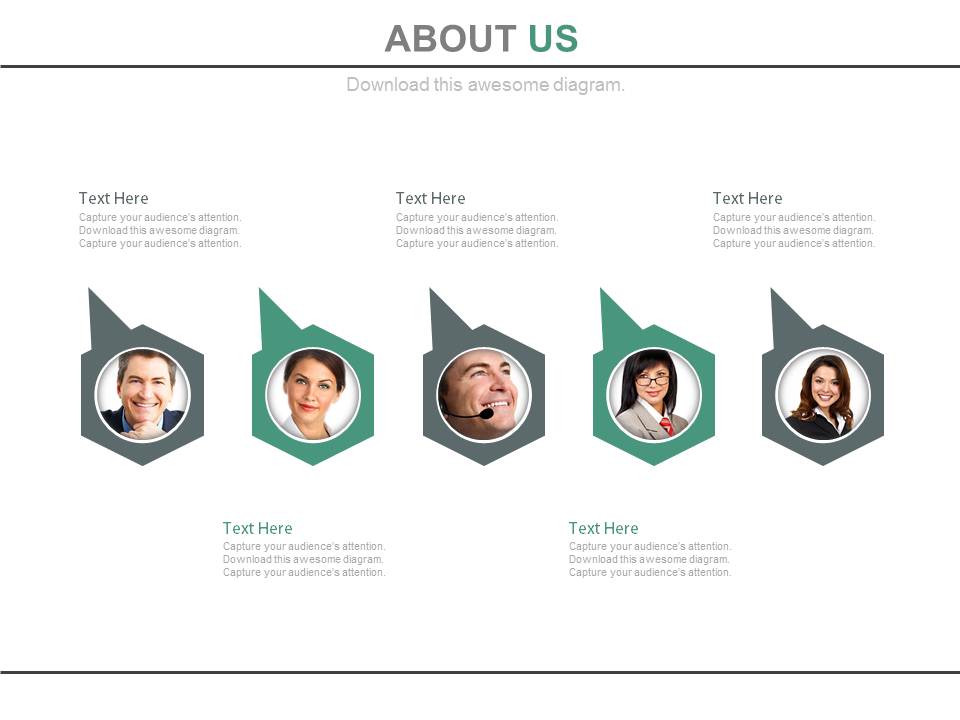 About Us Page For Team Information Powerpoint Slides