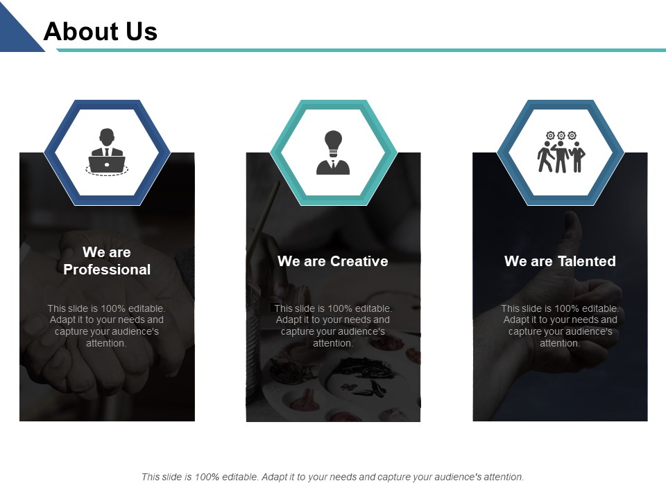 About Us Professional Creative Talented Ppt PowerPoint Presentation Show Design Inspiration