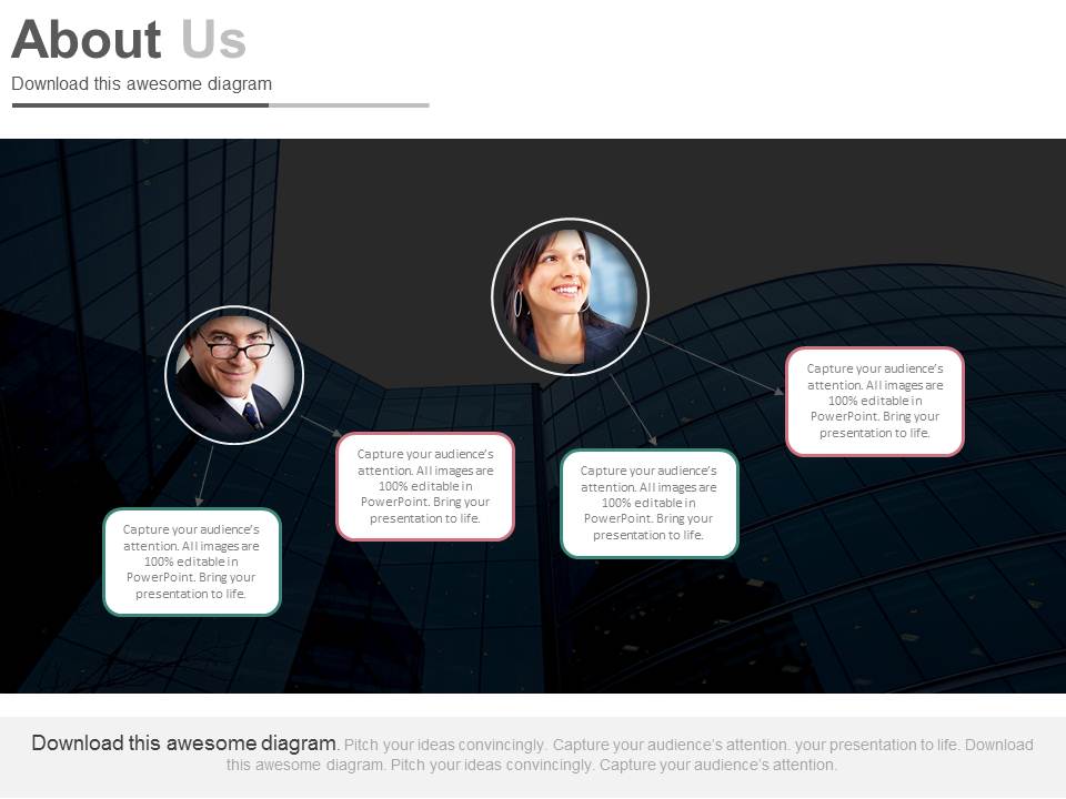 About Us Slide For Business Network Powerpoint Slides