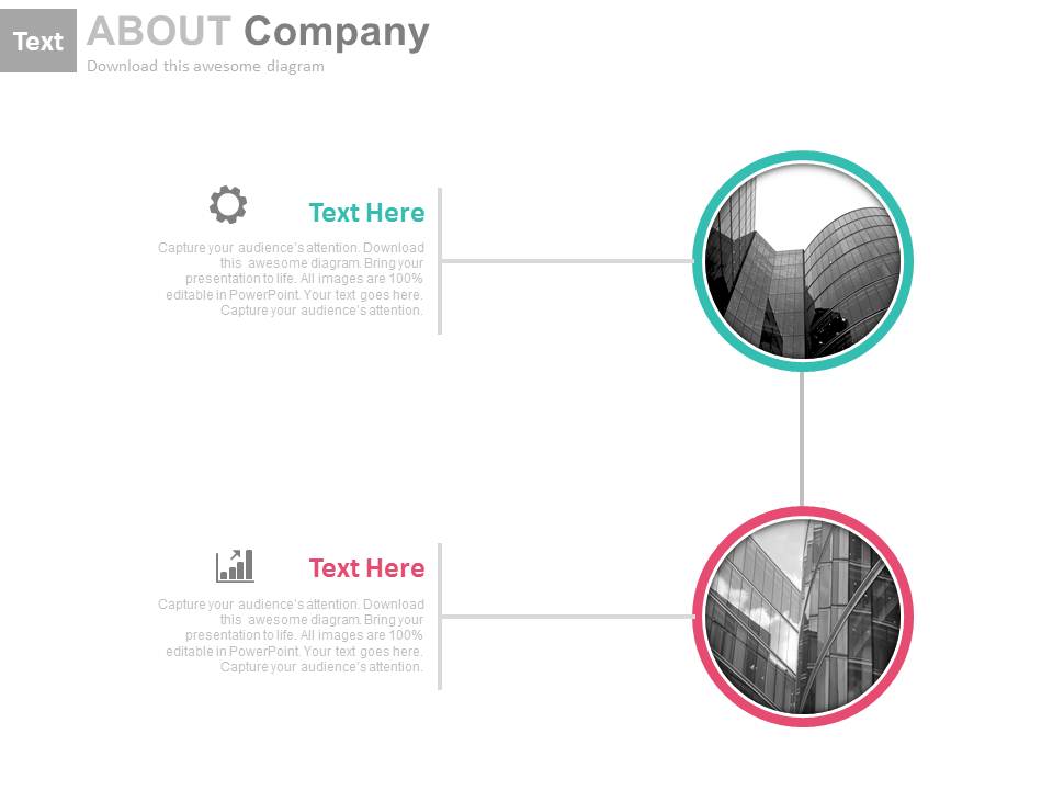 About Us Slide For Company Infrastructure Powerpoint Slides