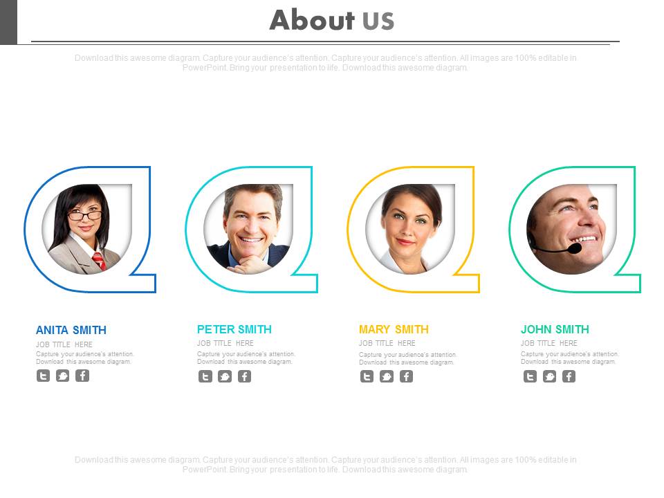 About Us Team Information Page Powerpoint Slides