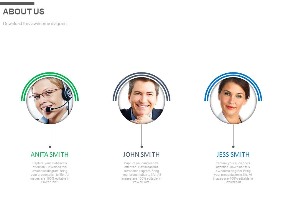 About Us Team Of Professional Members Powerpoint Slides