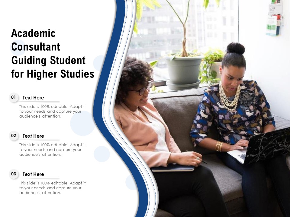 Academic Consultant Guiding Student For Higher Studies Ppt PowerPoint Presentation Gallery Example PDF