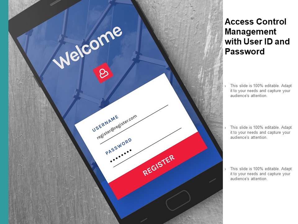 Access Control Management With User Id And Password Ppt PowerPoint Presentation Icon Introduction