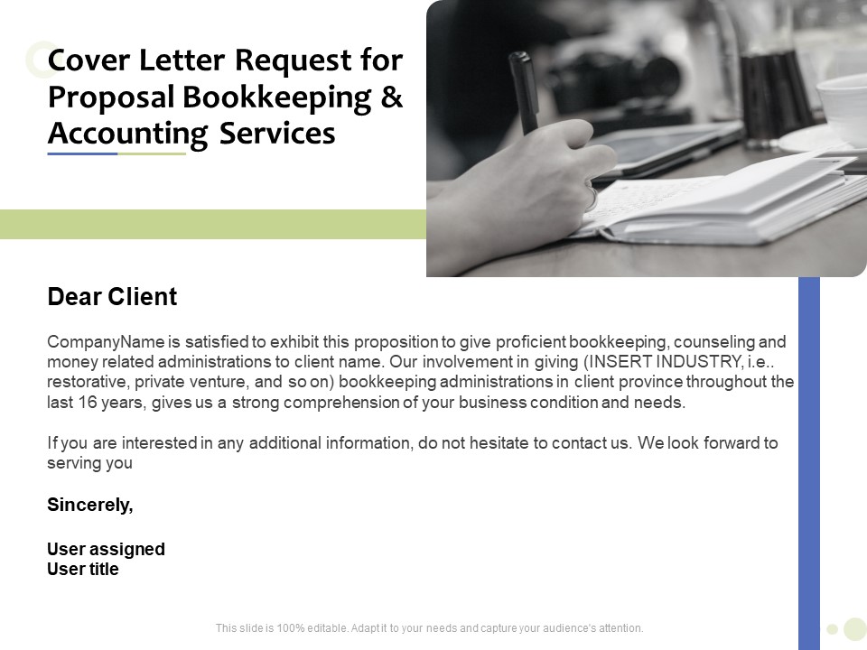Accounting And Tax Services Cover Letter Request For Bookkeeping And Accounting Services Formats PDF