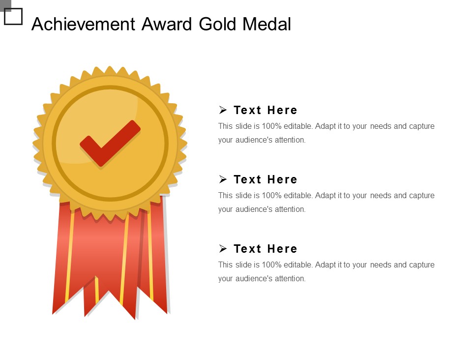 Achievement Award Gold Medal Ppt PowerPoint Presentation Layouts Example Introduction