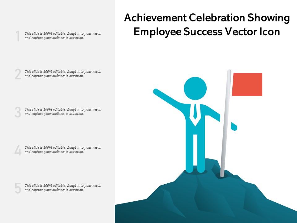 Achievement Celebration Showing Employee Success Vector Icon Ppt PowerPoint Presentation File Rules PDF