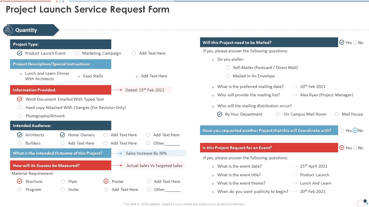 Action Plan Bundle Project Launch Service Request Form Download PDF