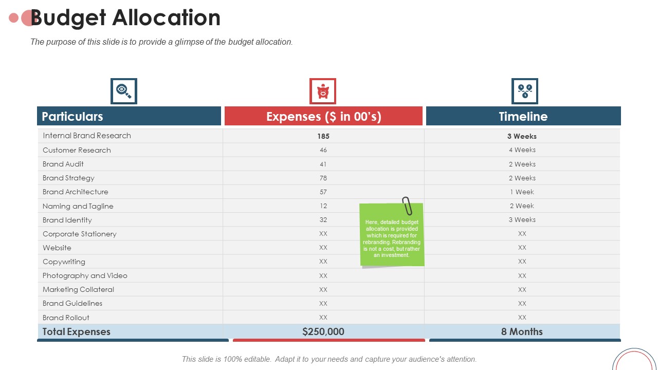 Action Plan For Brand Revitalization To Attract Target Customers Budget Allocation Mockup PDF