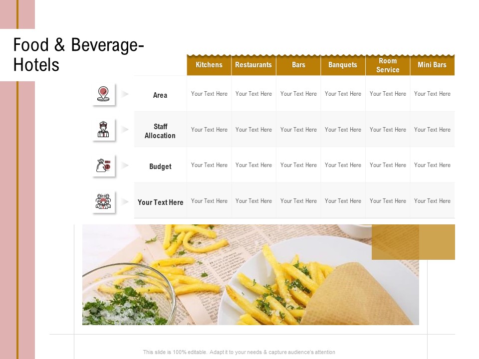 Action Plan Or Hospitality Industry Food Beverage Hotels Brochure PDF