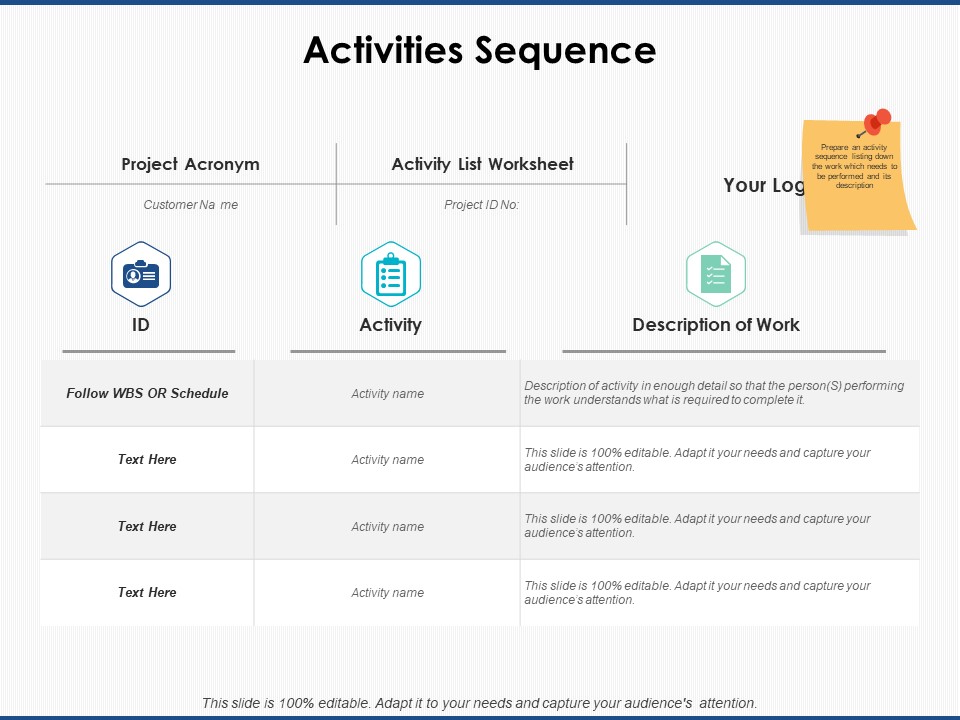 Activities Sequence Management Ppt PowerPoint Presentation Show Layout