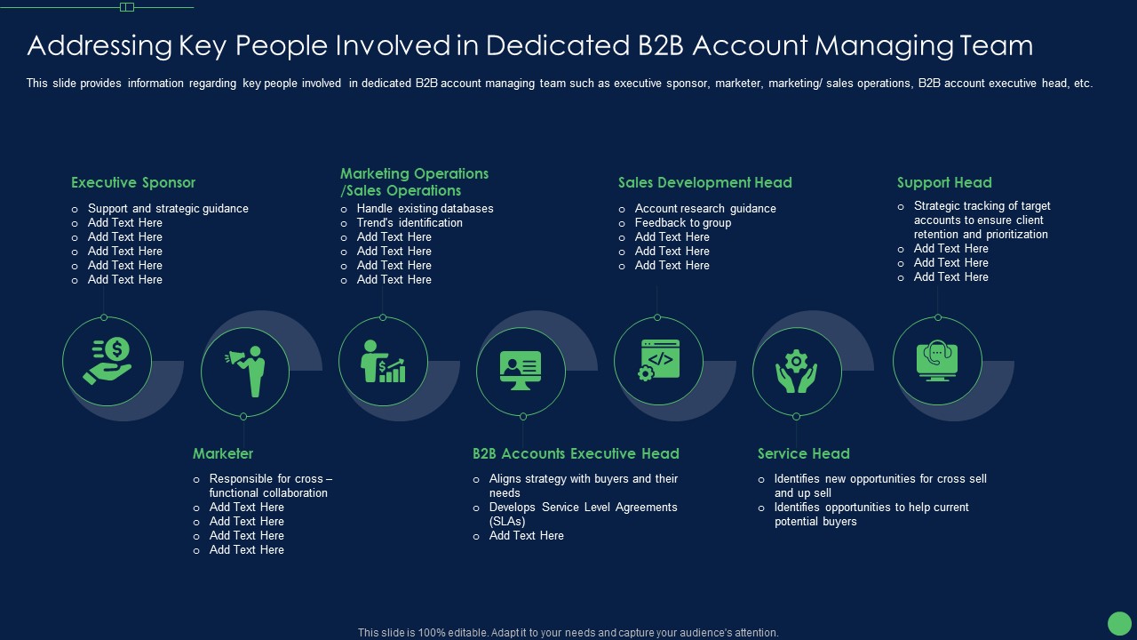 Addressing Key People Involved In Dedicated B2B Account Managing Team Structure PDF