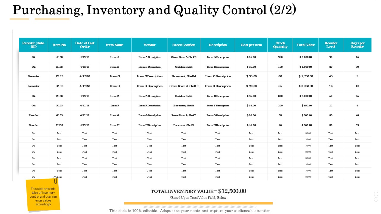 Administrative Regulation Purchasing Inventory And Quality Control Cost Ppt PowerPoint Presentation File Infographics PDF