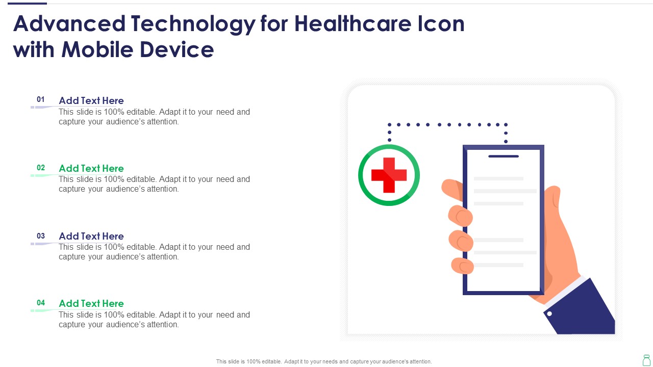 Advanced Technology For Healthcare Icon With Mobile Device Structure PDF