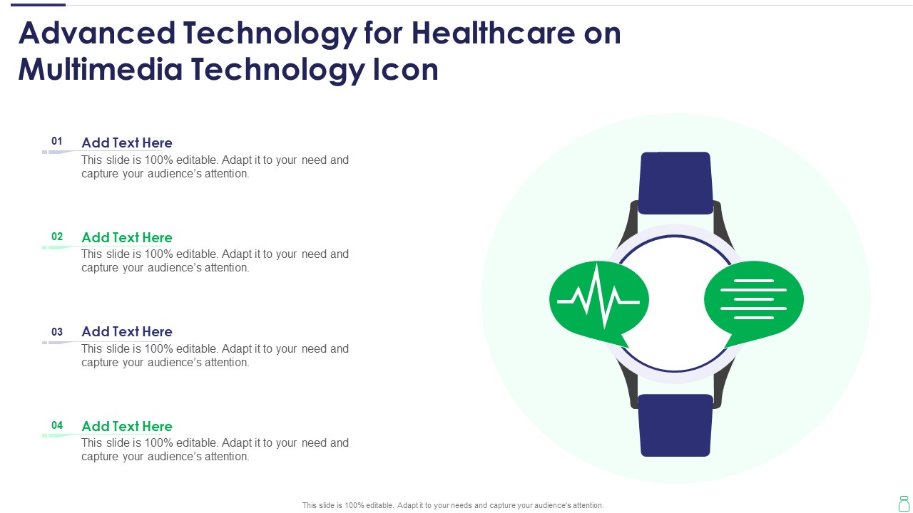 Advanced Technology For Healthcare On Multimedia Technology Icon Professional PDF