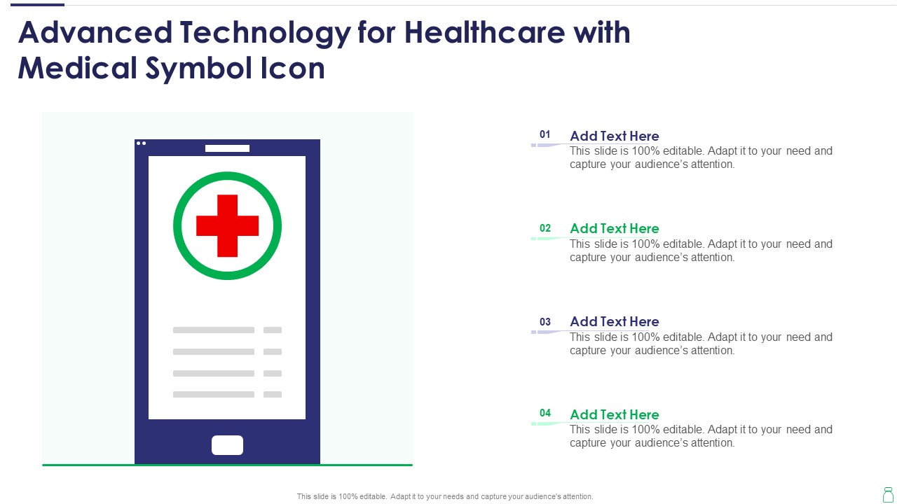 Advanced Technology For Healthcare With Medical Symbol Icon Formats PDF