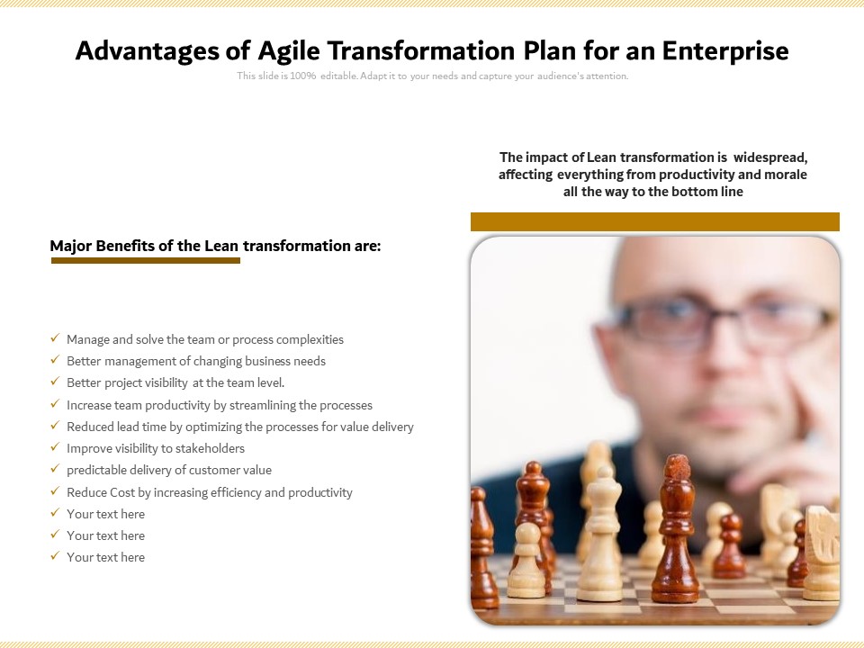 Advantages Of Agile Transformation Plan For An Enterprise Ppt PowerPoint Presentation File Shapes PDF