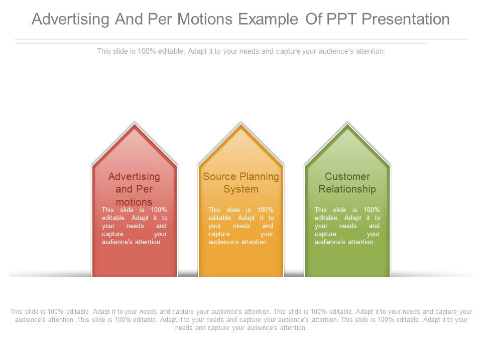 Advertising And Per Motions Example Of Ppt Presentation