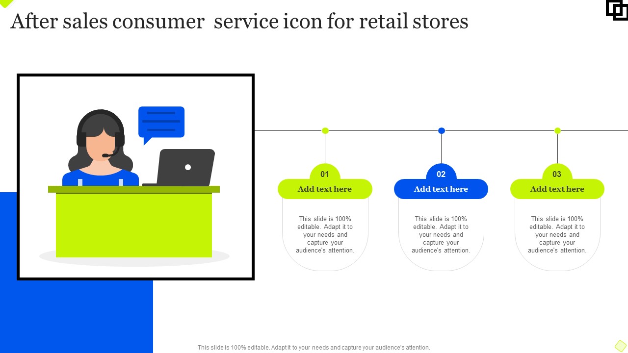After Sales Consumer Service Icon For Retail Stores Slides PDF