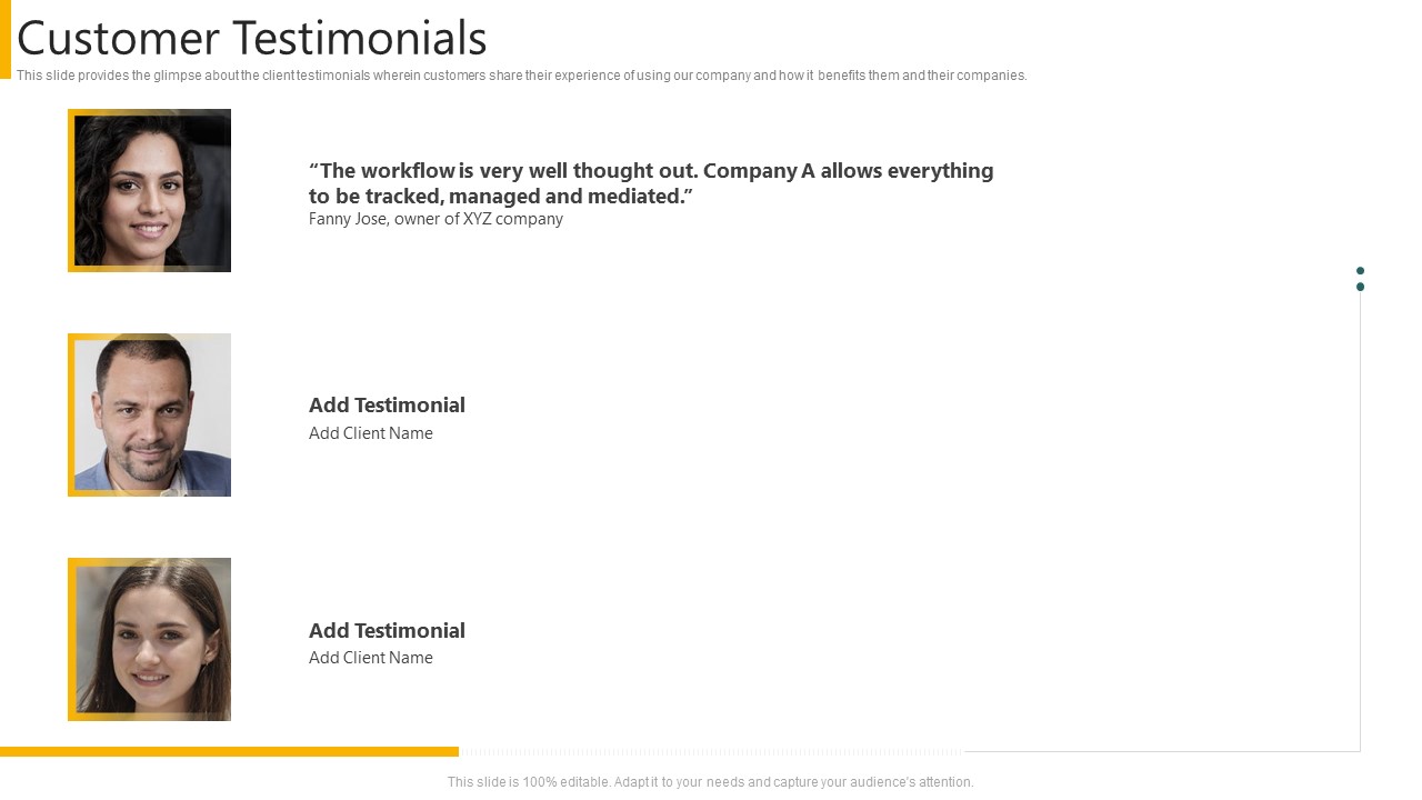 Agency Pitch Deck PPT Customer Testimonials Ppt Outline Professional PDF