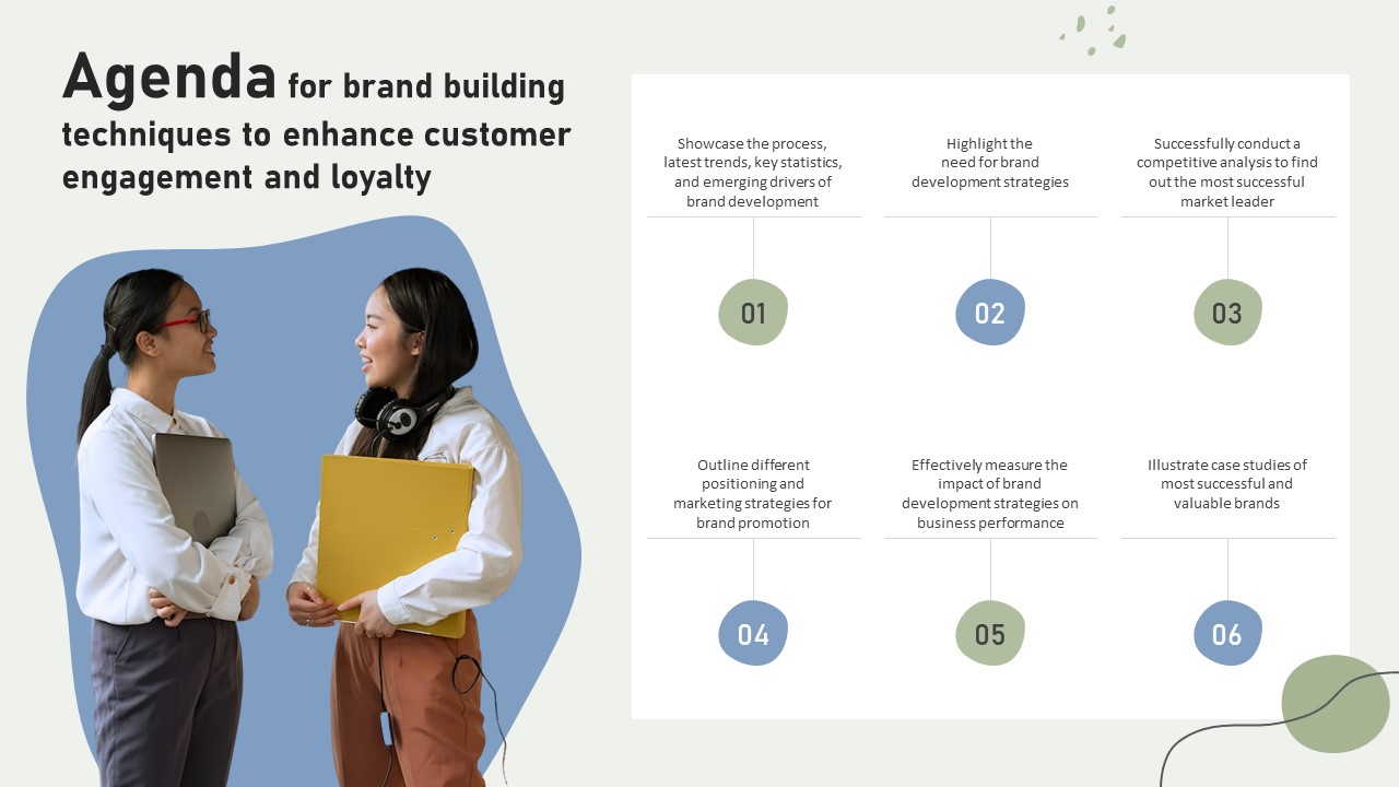 Agenda For Brand Building Techniques To Enhance Customer Engagement And Loyalty Pictures PDF