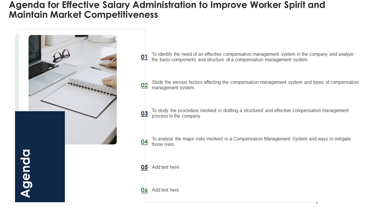 Agenda For Effective Salary Administration To Improve Worker Spirit And Maintain Market Competitiveness Demonstration PDF