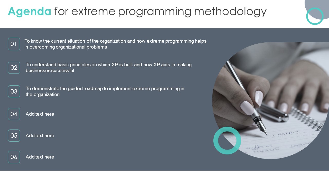 Agenda For Extreme Programming Methodology Structure PDF