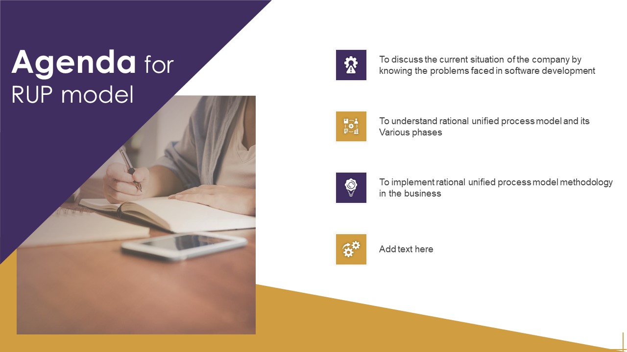 Agenda For RUP Model Ppt Show Infographics PDF