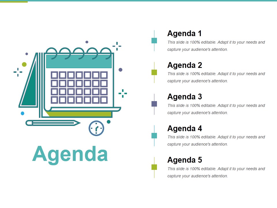 Agenda Template 5 Ppt PowerPoint Presentation Pictures Layouts
