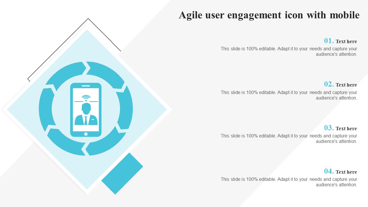Agile User Engagement Icon With Mobile Elements PDF
