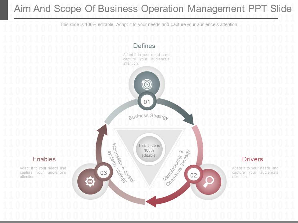Aim And Scope Of Business Operation Management Ppt Slide
