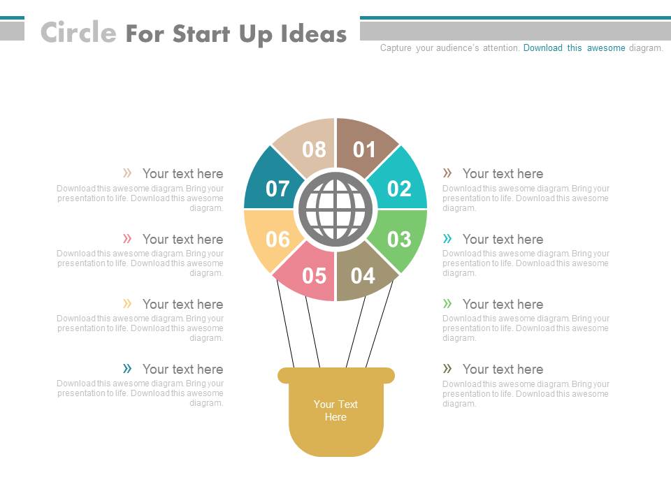 Air Balloon For Start Up Ideas Powerpoint Template