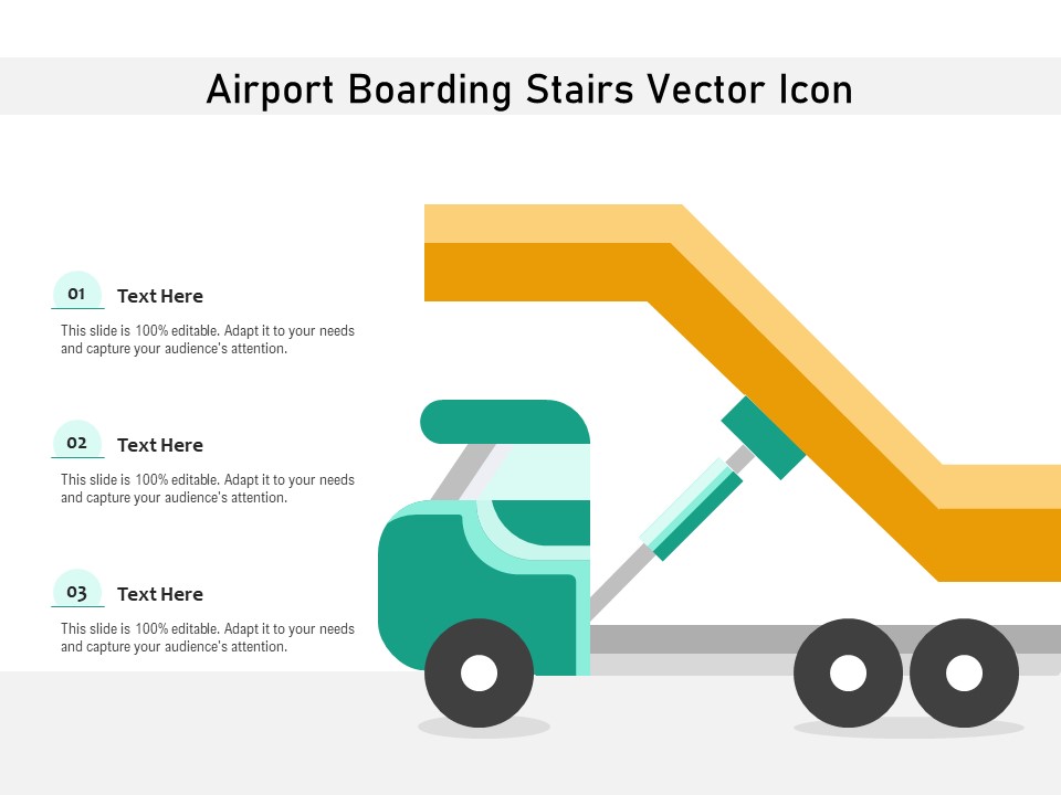 Airport Boarding Stairs Vector Icon Ppt PowerPoint Presentation Infographic Template Gallery PDF