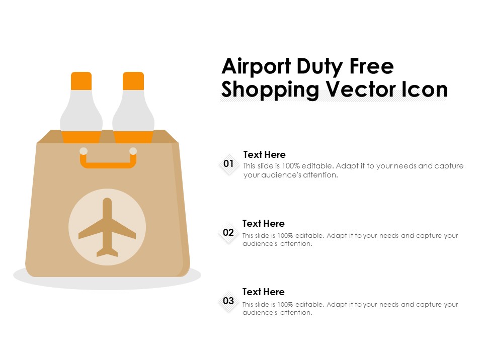 Airport Duty Free Shopping Vector Icon Ppt PowerPoint Presentation Show Layout PDF