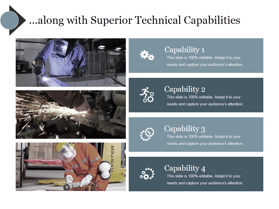 Along With Superior Technical Capabilities Ppt PowerPoint Presentation Outline Vector