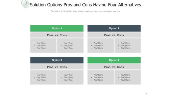 Alternatives For And Against Business Requirement Management Ppt PowerPoint Presentation Complete Deck