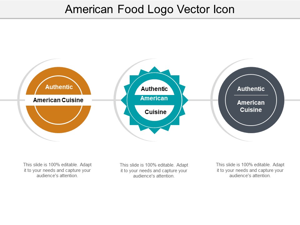 American Food Logo Vector Icon Ppt PowerPoint Presentation Infographics Vector