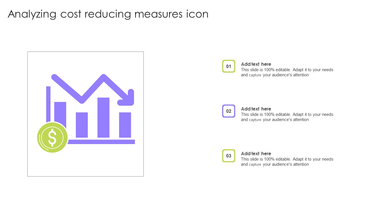 Analyzing Cost Reducing Measures Icon Ideas PDF