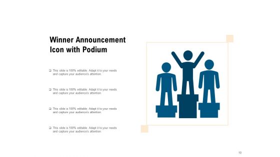 And The Winner Is Announcement Olympic Trophy Ppt PowerPoint Presentation Complete Deck