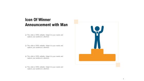 And The Winner Is Announcement Olympic Trophy Ppt PowerPoint Presentation Complete Deck