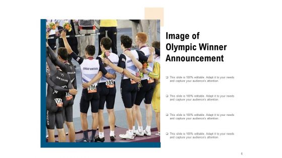 And The Winner Is Announcement Olympic Trophy Ppt PowerPoint Presentation Complete Deck