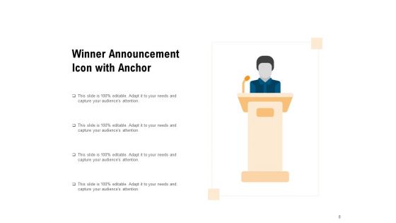 And The Winner Is Announcement Olympic Trophy Ppt PowerPoint Presentation Complete Deck