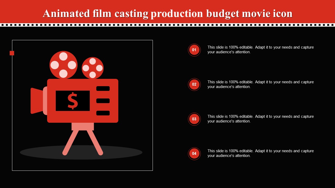 Animated Film Casting Production Budget Movie Icon Designs PDF
