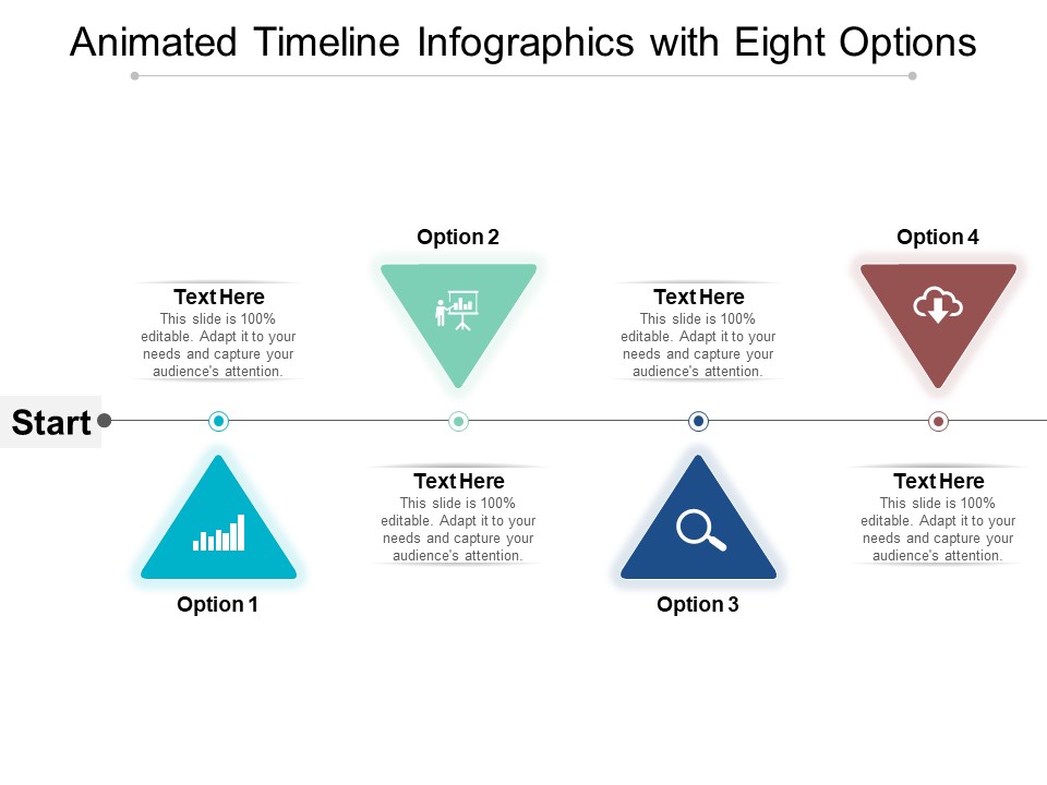 Animated Timeline Infographics With Eight Options Ppt PowerPoint Presentation Slides Themes