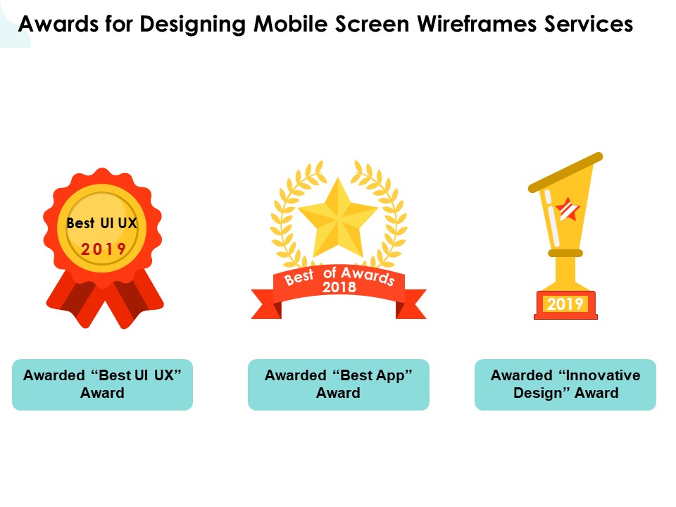 App Wireframing Awards For Designing Mobile Screen Wireframes Services Summary PDF