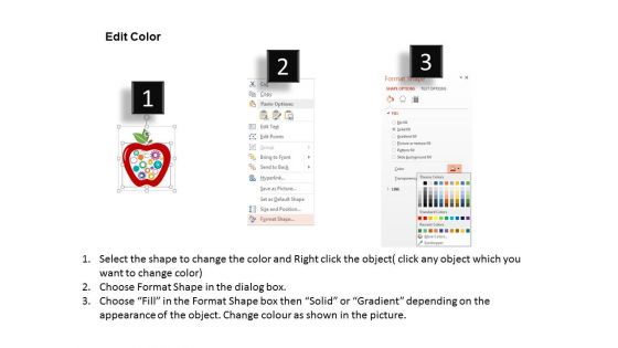 Apple With Colorful Gears Inside Powerpoint Template