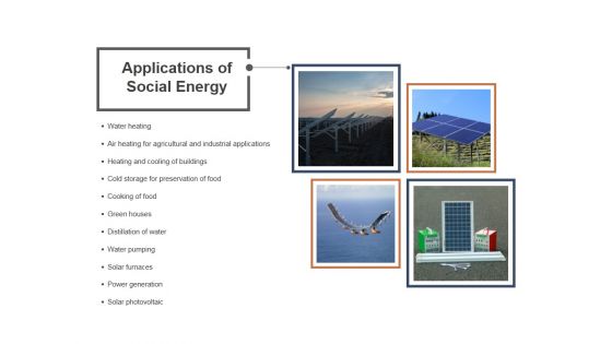 Applications Of Social Energy Ppt PowerPoint Presentation Slides Template