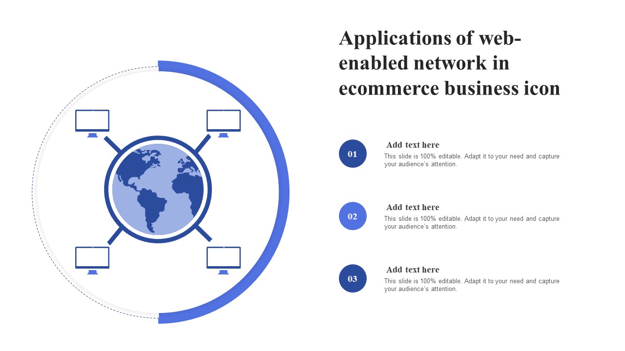 Applications Of Web Enabled Network In Ecommerce Business Icon Pictures PDF